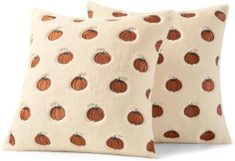 MIULEE Fall Pillow Covers 18x18 Dark Rust Pumpkin Fall Decor - Image 7
