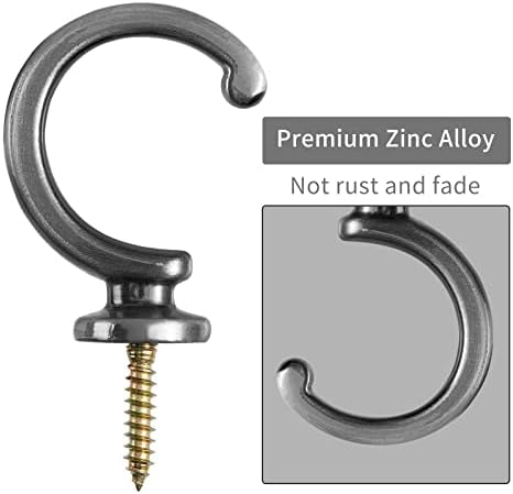 DeSS 4 Pack Curtain Holdbacks Curtain Tiebacks Hooks Wall Mounted Curtain Hooks - Image 2