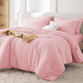 California King Comforter Set 7 Pieces, Seersucker Bed in a Bag by MUXHOMO