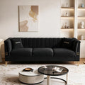 83" Oversized 3 Seater Sofa, Velvet Couch by Outdoorchairs