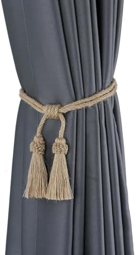 Magnetic Curtain Tiebacks Handmade Tassel Drapery Holdback - Image 4