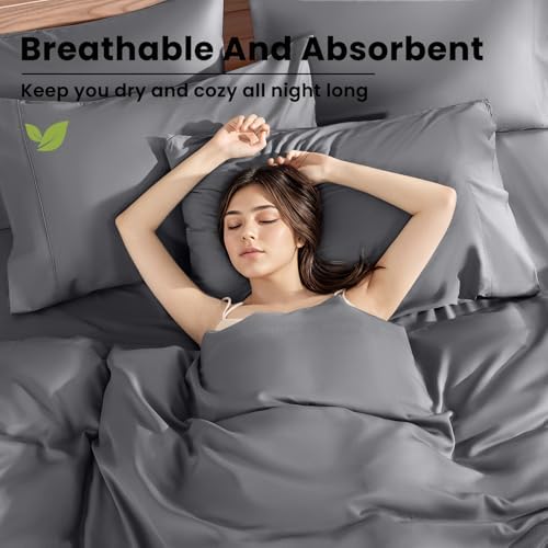 Shilucheng 100% Viscose Derived from Bamboo_Sheets, Extra Deep Pocket - Image 3