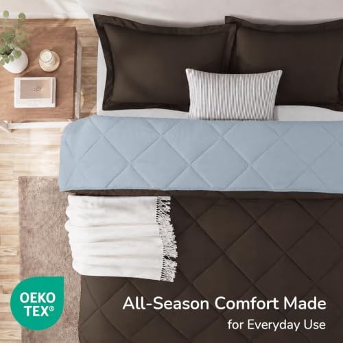 downluxe Twin Comforter Set Soft Reversible 2 Pieces - Image 4