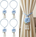 Adjustable Curtain Tiebacks， 4pcs（2 Paris） Hand-Woven Rope by TAMHOO