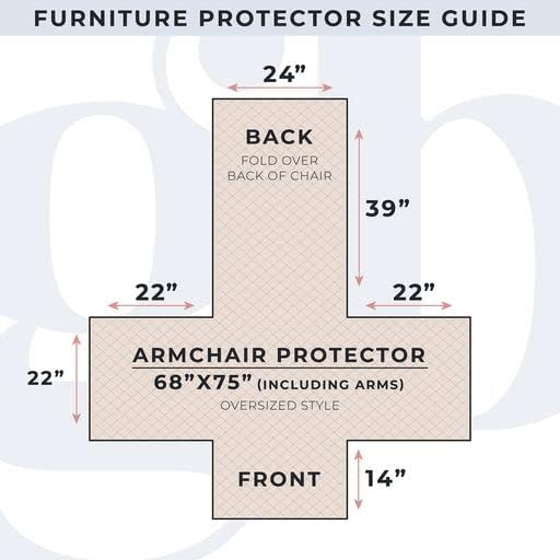 Reversible Floral Patchwork Furniture Protector Scalloped Edge Stain Resistant Printed Furniture Protector Maribel Collection (Chair, Gray/Aqua)