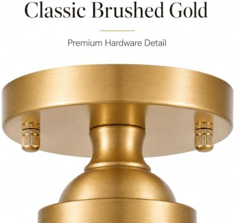 Gold Semi Flush Mount Ceiling Light - Image 3