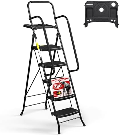 HBTower Step Ladder, Folding Step Stool by HBTower