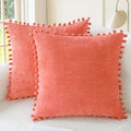 CaliTime Decorative Couch Throw Pillow Covers 18 X 18 Inches Living Coral by CaliTime