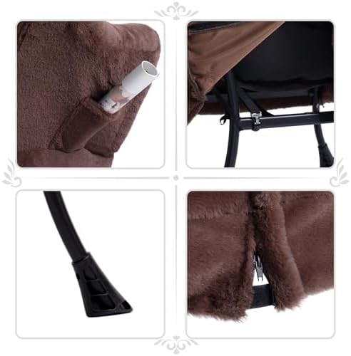 HollyHOME Lazy Chair with Foldable Ottoman, Accent Comfy Lounge Armchair and - Image 5