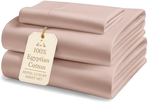 LANE LINEN Luxury 100% Egyptian Cotton Bed Sheets Twin Size, Fully Elasticized by LaneLinen