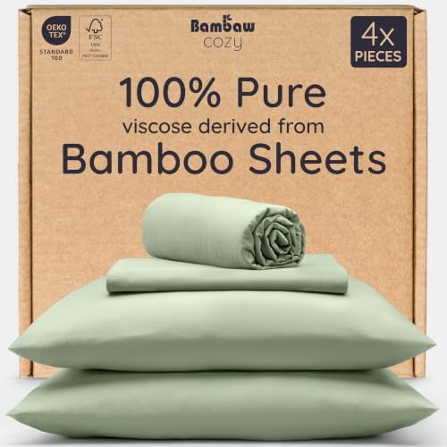 Bambaw Full Sheet Set 4pcs – 100% Viscose Derived from Bamboo Cooling Sheets by Bambaw