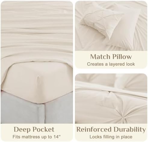 JOLLYVOGUE Twin Comforter Set 5 Pieces - Image 5