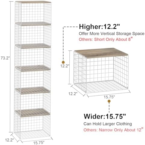 Widened and Heightened Large Capacity Closet Organizers And Storage Shelf - Image 2