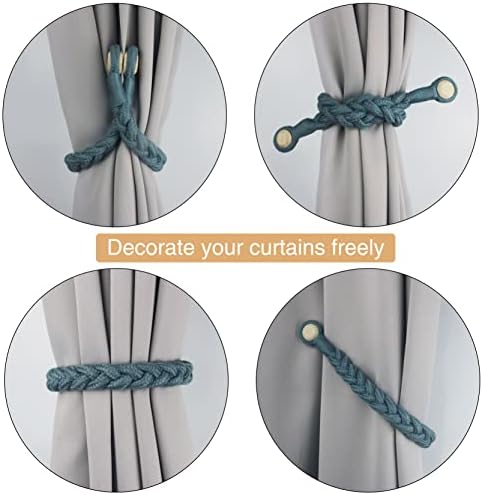 Magnetic Soft Curtain Tiebacks Rope Cotton Window Curtain Holdbacks Porlau - Image 4