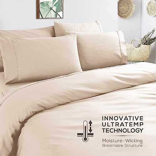 Mueller Ultratemp Bed Sheets Set, Super Soft, 6 Piece California King Sheet Sets - Image 6