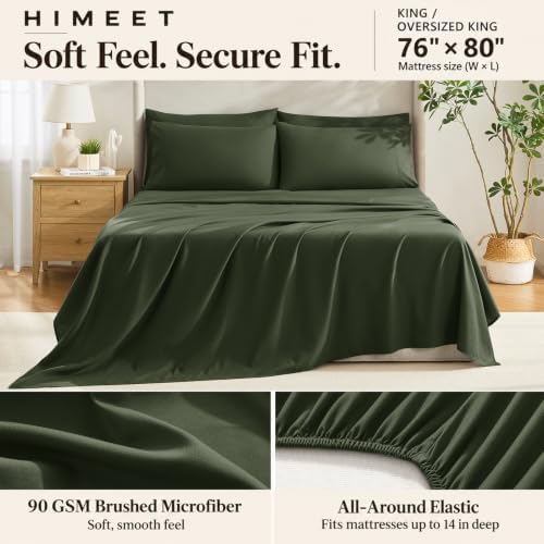 HIMEET King Size Comforter Set Dark Green, 7 Pieces Bed in a Bag - Image 5