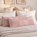Fancy Homi Set of 2 Blush Pink Boho Long Lumbar Body Decorative Throw Pillow by Fancy+Homi