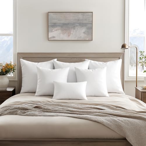 MIULEE 22x22 Pillow Inserts 4 Pack, 100% Virgin Fiber Filling Throw Pillows - Image 2