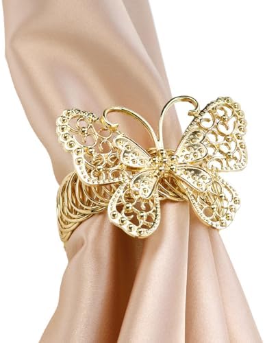 Gold Butterfly Curtain Tiebacks No-Drill, 2 Packs - Image 3