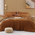 Twin XL Comforter Set- 5 Pieces Prewashed Bed in a Bag Twin Bedding Sets by WRENSONGE