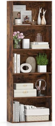 GIANTEX 5-Tier Bookshelf, Freestanding Bookcase by Giantex