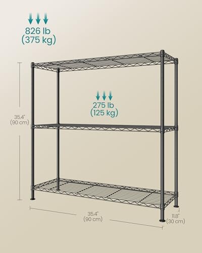 SONGMICS 3-Tier Bathroom Shelf, Storage Rack - Image 3