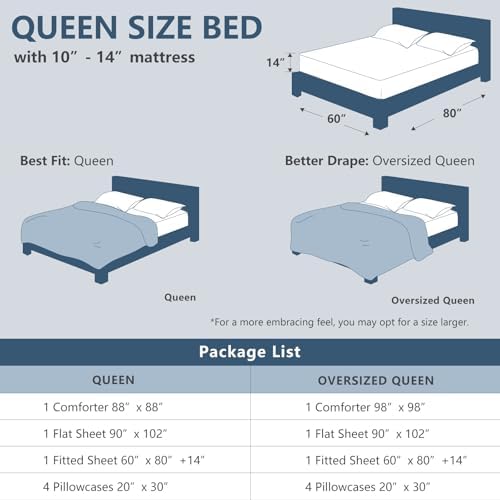 CozyLux Oversized Queen Comforter Set Black - Image 2