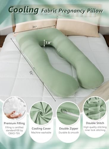 Pregnancy Pillows for Sleeping, Cooling Pregnancy Pillows, 60Inch Maternity - Image 6