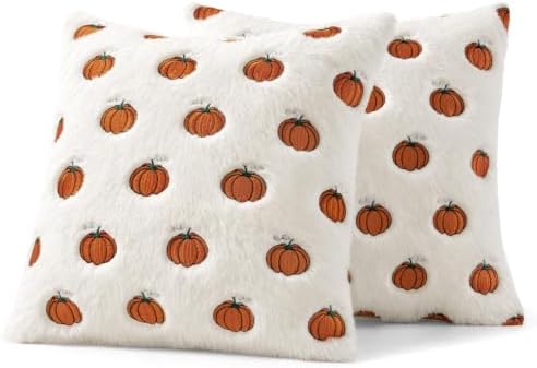 MIULEE Fall Pillow Covers 20x20 Dark Rust Pumpkin Fall Decor - Image 6