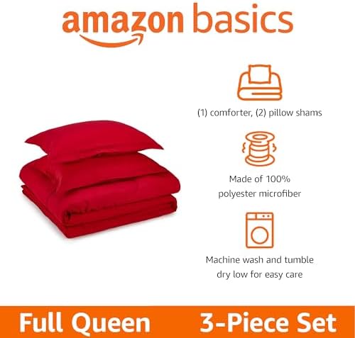Amazon Basics 3-Piece Soft Microfiber Kids' Comforter and Pillow Sham Set - Image 2