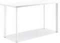 HON Coze Home Office Desks, Sturdy Table Computer Desk, 48", White Top, White Base