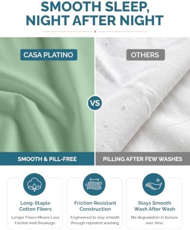 Casa Platino Twin Bed Sheets – 100% Cotton Sheets - Image 6