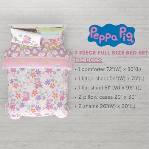 Franco Peppa Pig Kids Bedding Super Soft Comforter and Sheet Set - Image 3