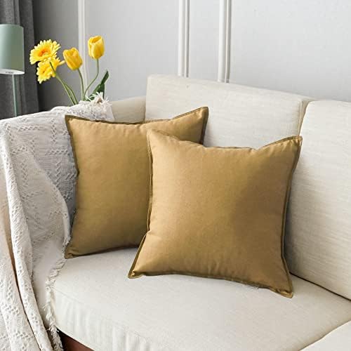 Jeanerlor Decorative Cotton Linen Couch 26"x26" Throw Pillow Case - Image 6
