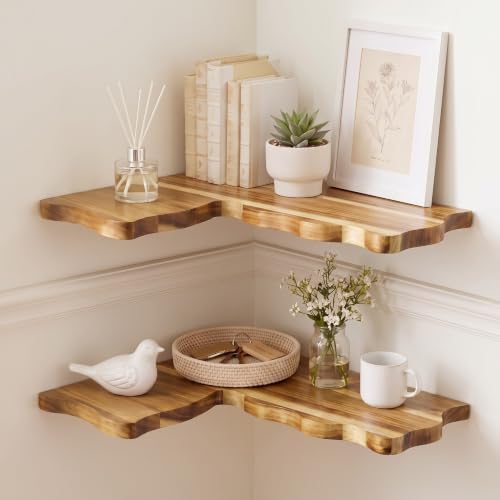 Sliner 2 Pack Corner Floating Shelves, 16 x 12 Inch by Sliner