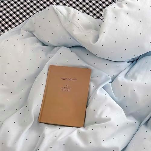 Nayoroom Light Blue Polka Dot Comforter Set Queen Black Dots Bedding - Image 6