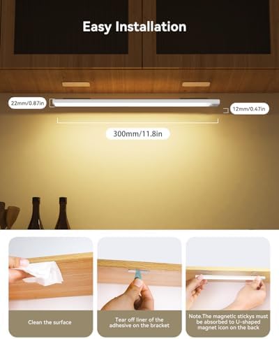 12In Under Cabinet Lighting Rechargeable, Wireless Motion Sensor 3Pack - Image 3