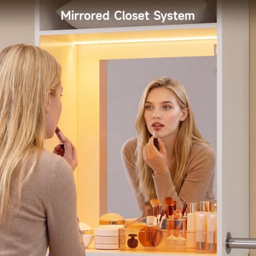W4 Closet System with Stepless Dimmable LED Light & Glass Mirror - Image 5