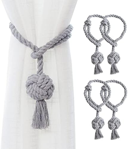 4 Pack Rustic Curtain Tiebacks by JQWUPUP