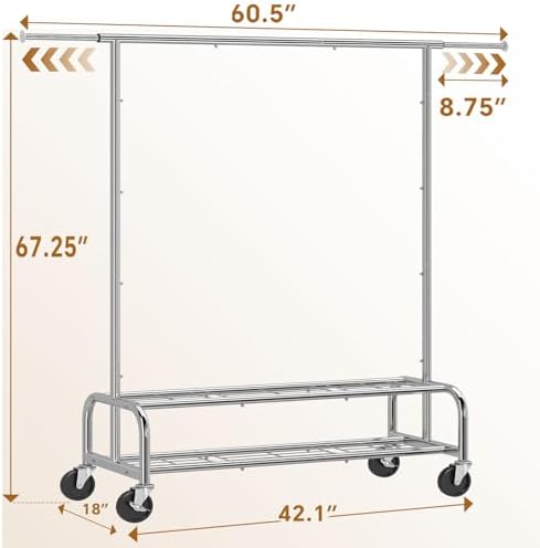Simple Trending Heavy Duty Clothes Rack, Garment Rack - Image 5