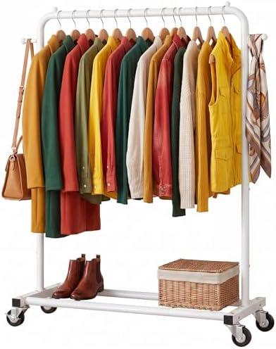 Sywhitta Metal Clothing Rack on Wheels by haseverythingyouneed