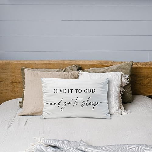 Knibeo Give It to God and Go to Sleep, Decorative Pillows Covers - Image 4