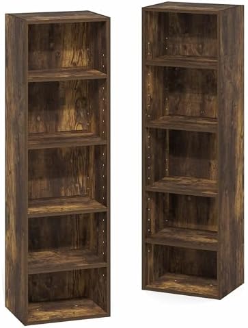 Furinno PASIR Book Shelf, 10-Tier Bookshelf, Bookcase - Image 4