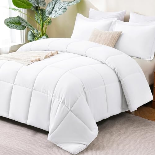 CozyLux King Size Comforter Set, 3-Piece Box-Stitched by CozyLux