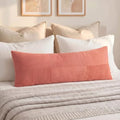 Fancy Homi Set of 1 Coral Boho Long Lumbar Body Decorative Throw Pillow Cover by Fancy+Homi