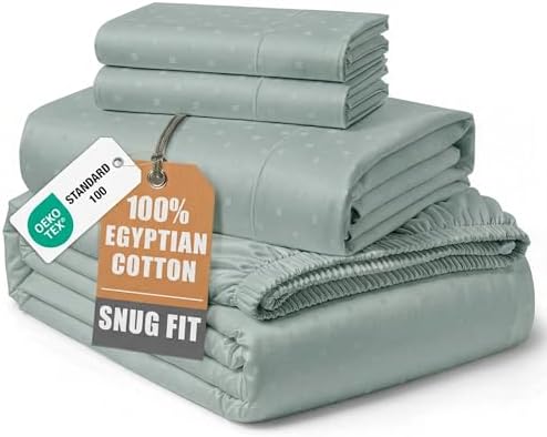 LANE LINEN King Size Sheets Deep Pocket Set Sateen by LaneLinen