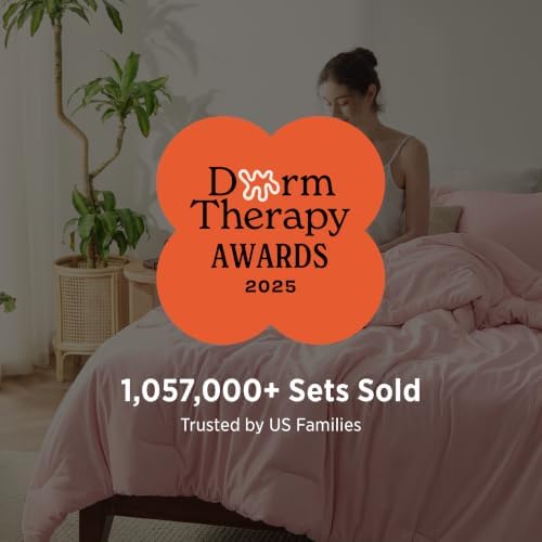 Bedsure Pink Full Size Comforter Set, Soft Cationic Dyed Bed Set 3 Pcs - Image 4