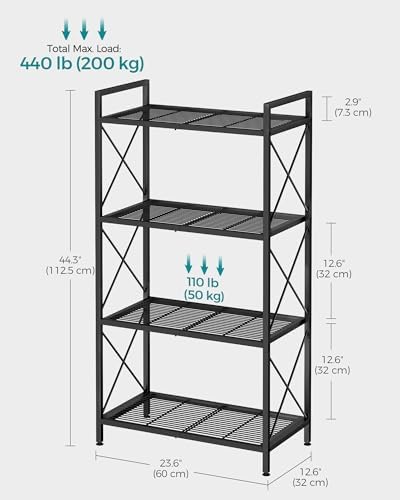 SONGMICS 4-Tier Steel Storage Rack, Shelving Unit - Image 3