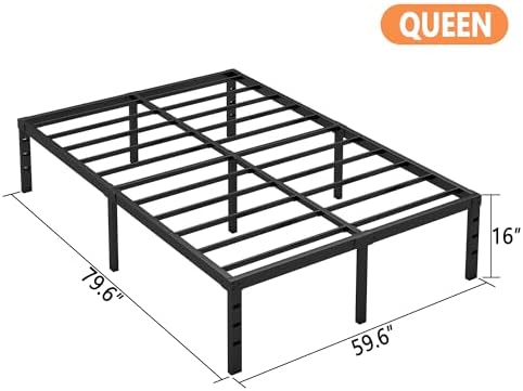Hafenpo 16 Inch Queen Bed Frame, Under Bed Storage - Image 3