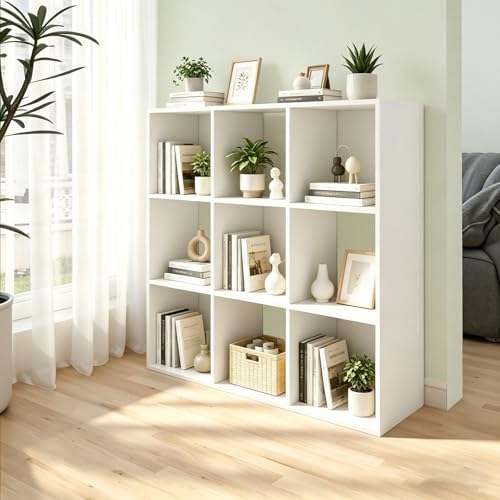 9 Cube Shelf with Anti-Tipping Kits + Reversible Open Back Bookcase - Image 2